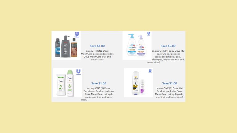 Get $5 In Coupons From Dove When You Sign Up For Their Emails