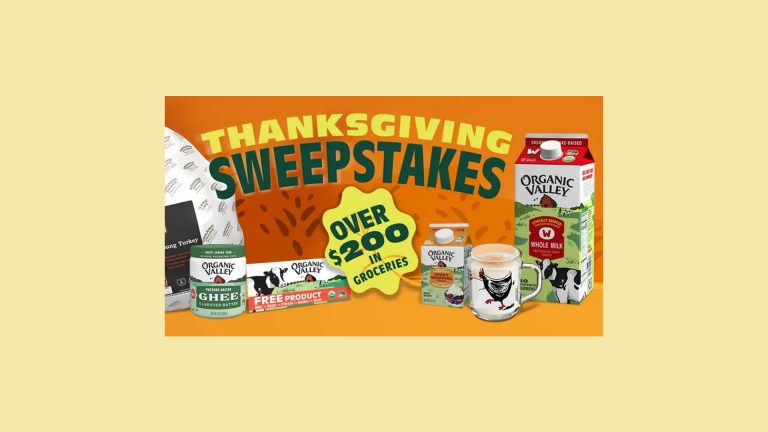 Organic Valley Sweepstakes – Win A Turkey, Coupons For Free Products, And A $50 Gift Card