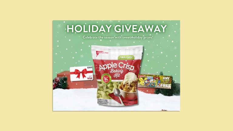 Win A $300 Visa Gift Card, 5 Coupons And Apple Crisps Kits In The Crunch Pak Sweet Holiday Sweepstakes