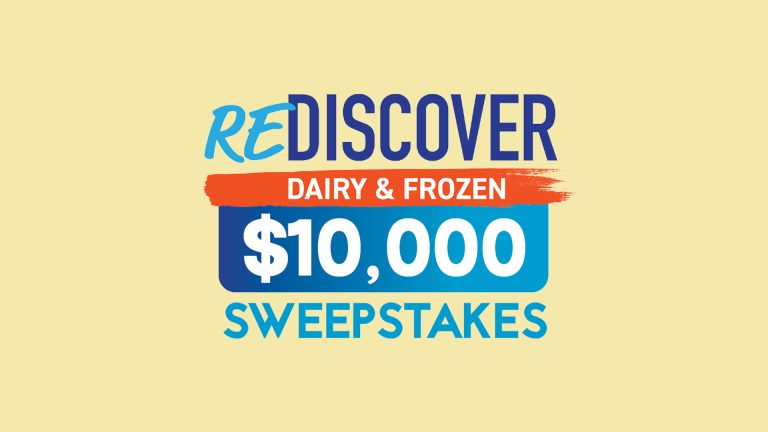 16 People Will Each Win A $500 Supermarket Gift Card In The Rediscover Dairy & Frozen $10,000 Sweepstakes