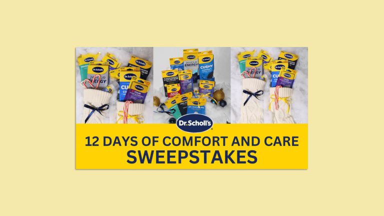 Win A Dr. Scholl’s Prize Pack That Includes Insoles, Foot Balm, And More In Dr. Scholl’s 12 Days of Comfort and Care Sweepstakes