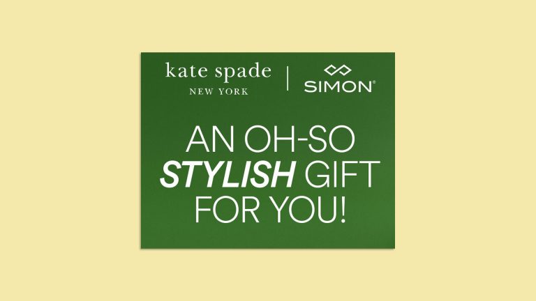 5 People Will Each Win A $500 Kate Spade Gift Card In The Simon x Kate Spade New York Sweepstakes