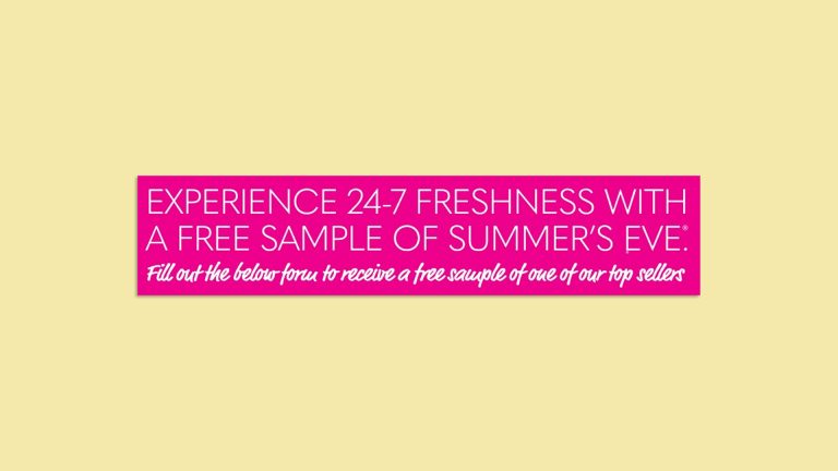 Free Sample Of Summer’s Eve Products (No Shipping Charge)