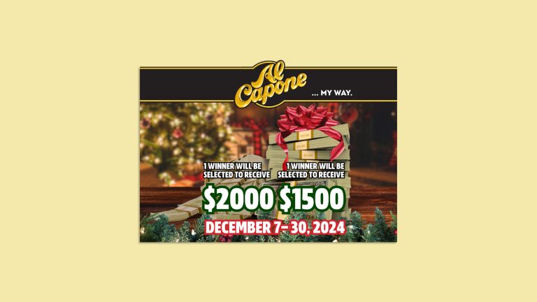 Winner Gets $2000, Runner Up Gets $1500 In The Al Capone Cheery Holiday Cash Giveaway