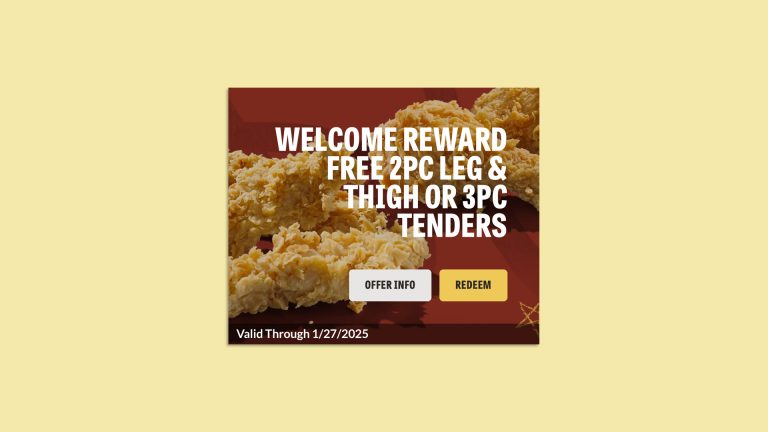 Free 2pc Leg & Thigh or 3pc Tenders At Church’s Chicken When You Sign Up For Their Free Rewards Program