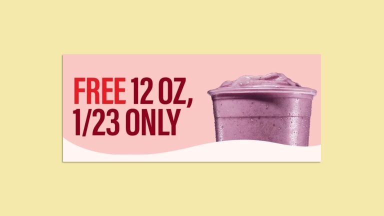 Free 12 oz Almond Berry Smoothie At Smoothie King (1/23 Only)