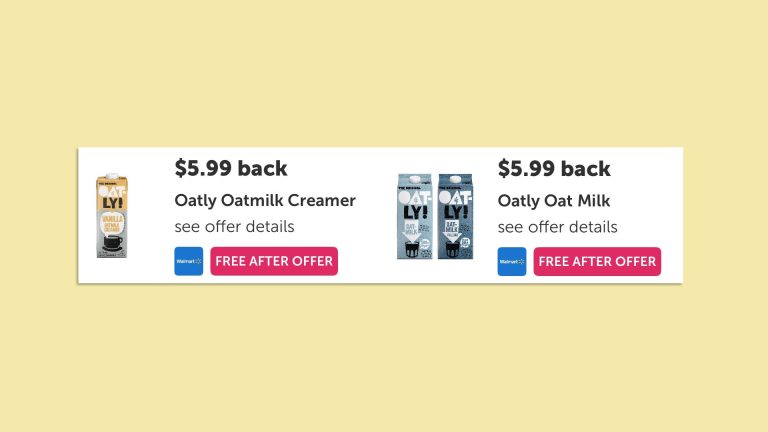 Free Oatly Oat Milk And Creamer (Walmart Only)