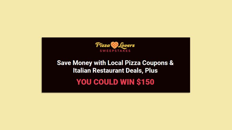 3 People Will Win A Check For $150 In The Valpak Pizza Lovers Sweepstakes