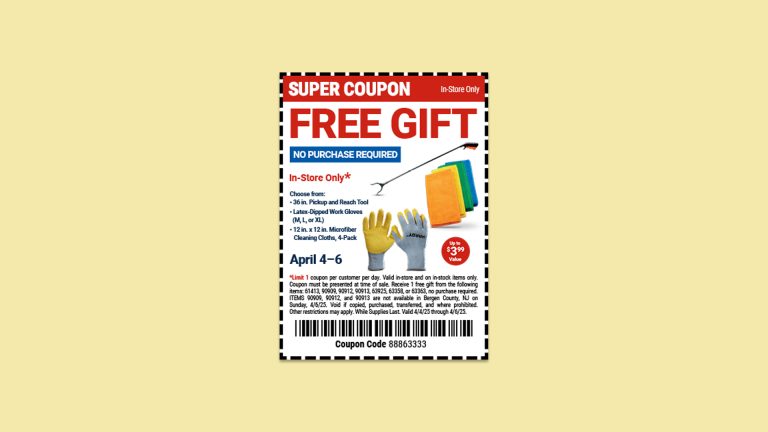 Get A Free Gift At Harbor Freight This Weekend (4/4 – 4/6) (In-Store Only)